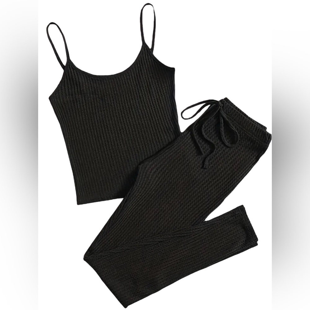 SOLD ON FB!!! NWOT. Women's Black Ribbed Sleepwear/everyday wear Set